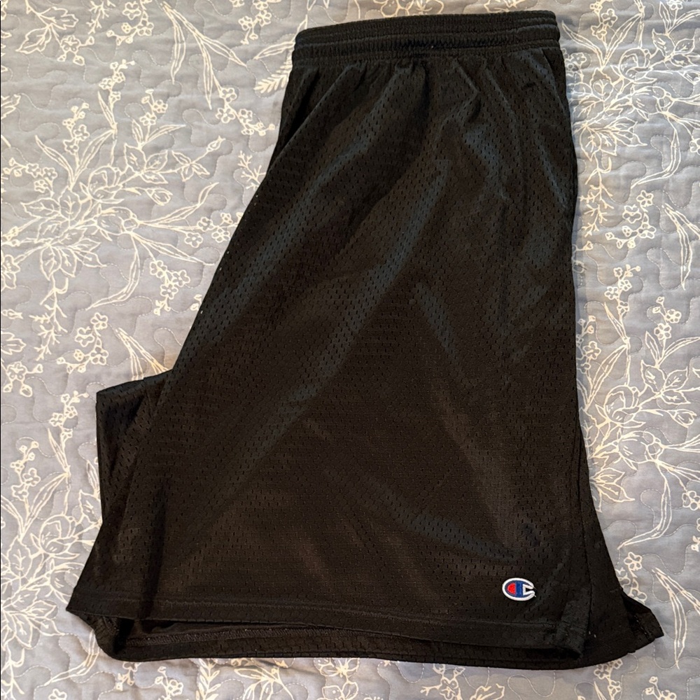 Champion Kids Black Mesh Shorts